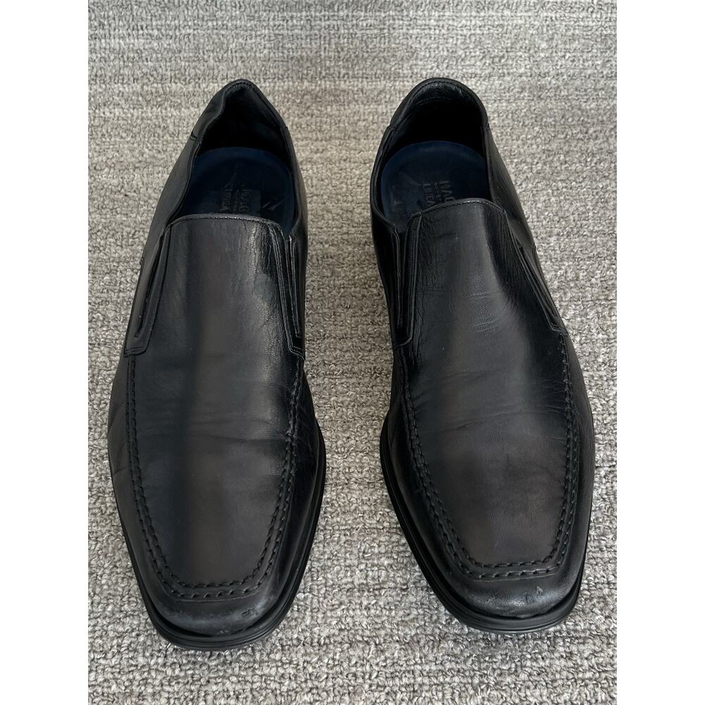 MAGNANNI Madrid Venetia Loafers Slip-On Black Leather Men's Size 8.5 US